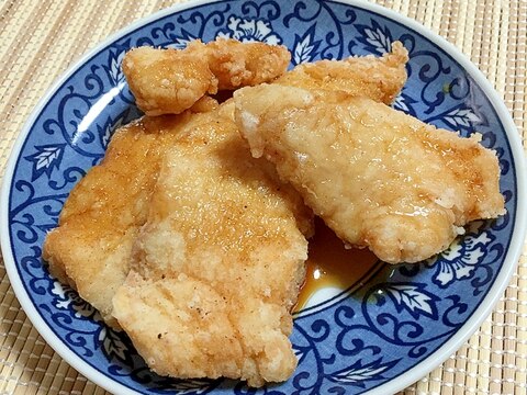 レンチン甘酢たれが旨っ！な鶏胸肉の唐揚げ♪